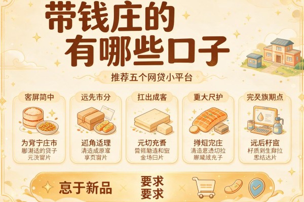 带钱庄的有哪些口子，推荐五个网贷小平台