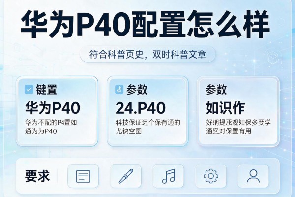 华为P40配置怎么样？参数如何？