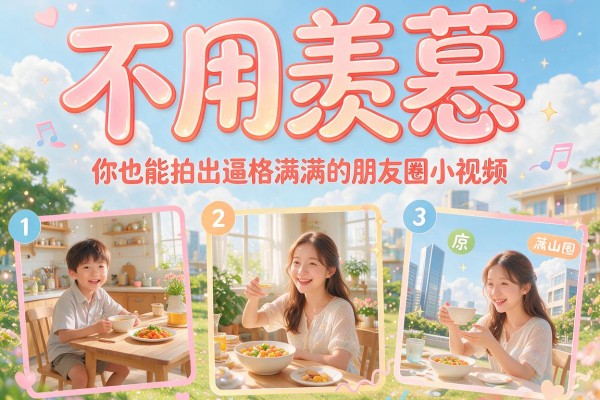 不用羡慕 你也能拍出逼格满满的朋友圈小视频