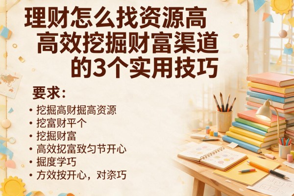 理财怎么找资源高效挖掘财富渠道的3个实用技巧