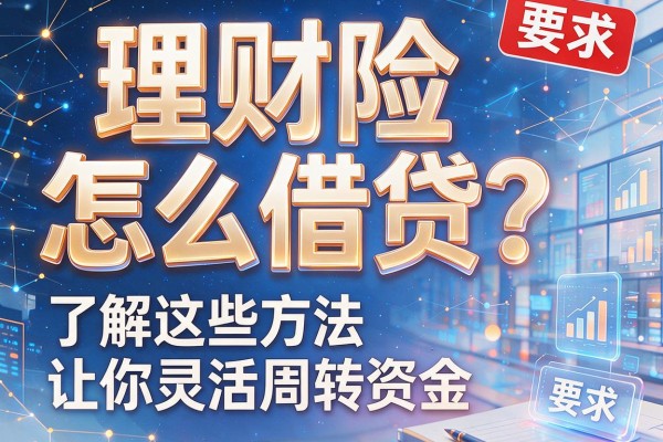 理财险怎么借贷？了解这些方法让你灵活周转资金