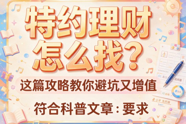 特约理财怎么找？这篇攻略教你避坑又增值