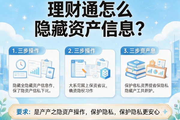 理财通怎么隐藏资产信息？三步操作保护隐私更安心