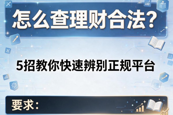 怎么查理财合法？5招教你快速辨别正规平台