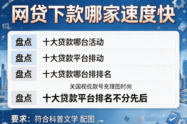 网贷下款哪家速度快，盘点五个十大贷款平台排名不分先后