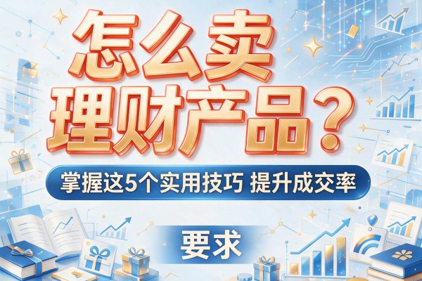 怎么卖理财产品？掌握这5个实用技巧提升成交率