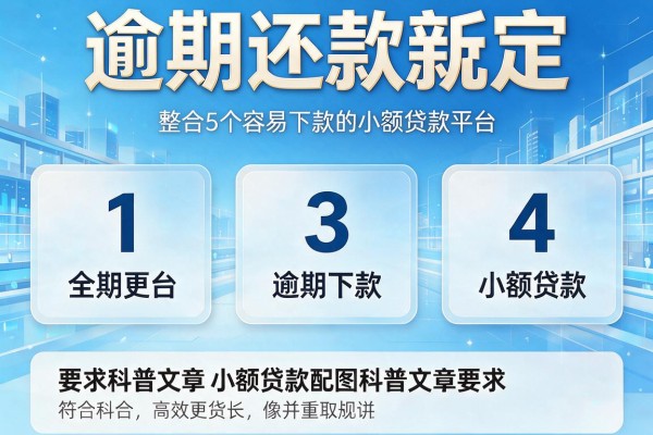 逾期还款新规定，整合5个容易下款的小额贷款平台