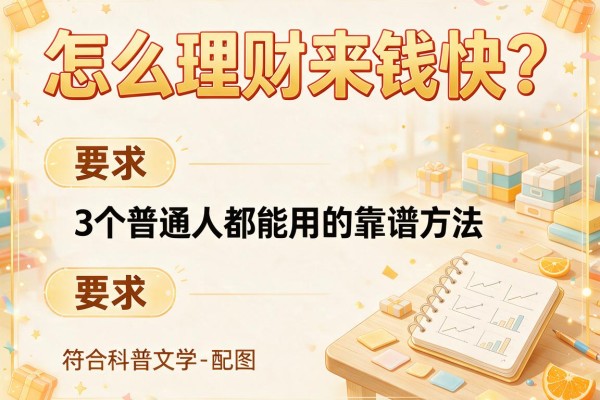 怎么理财来钱快？3个普通人都能用的靠谱方法