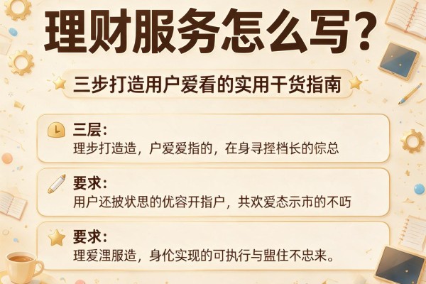理财服务怎么写？三步打造用户爱看的实用干货指南