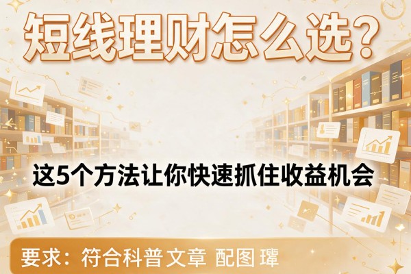 短线理财怎么选？这5个方法让你快速抓住收益机会