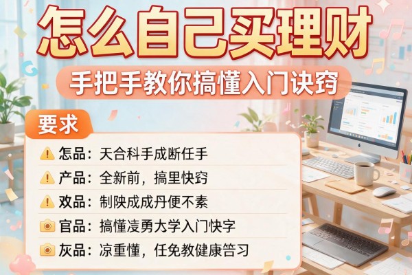 怎么自己买理财：手把手教你搞懂入门诀窍