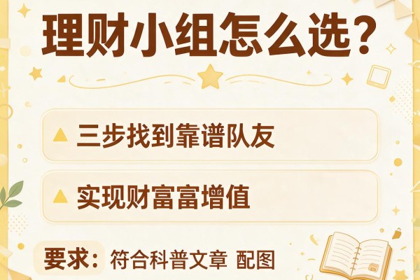 理财小组怎么选？三步找到靠谱队友实现财富增值