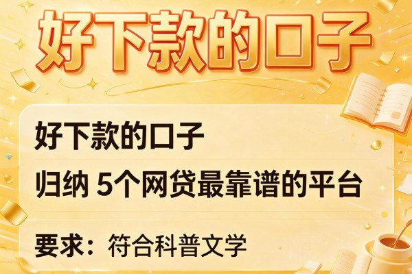 好下款的口子，归纳5个网贷最靠谱的平台