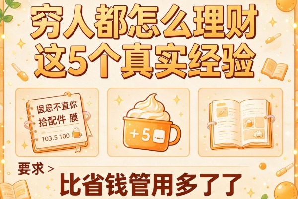 穷人都怎么理财这5个真实经验，比省钱管用多了！