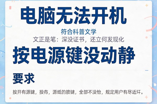 电脑无法开机按电源键没动静