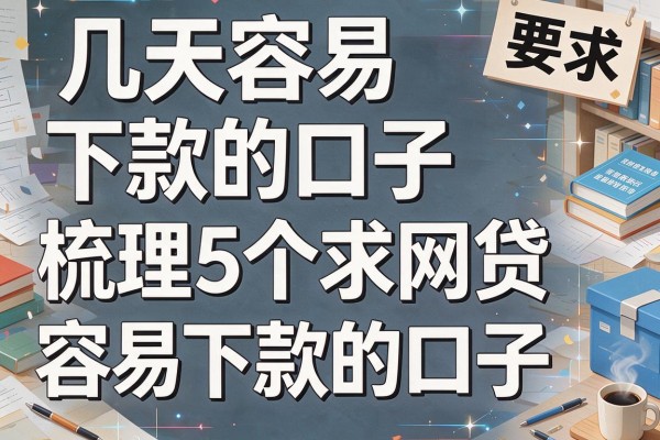 几天容易下款的口子，梳理5个求网贷容易下款的口子