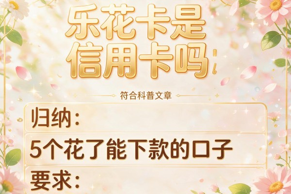 乐花卡是信用卡吗，归纳5个花了能下款的口子