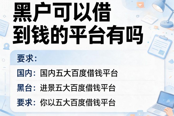黑户可以借到钱的平台有吗，国内五大百度借钱平台