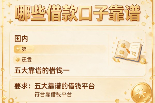 哪些借款口子靠谱，国内五大靠谱的借钱平台