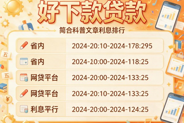 好下款贷款，省内五个网贷平台利息排行