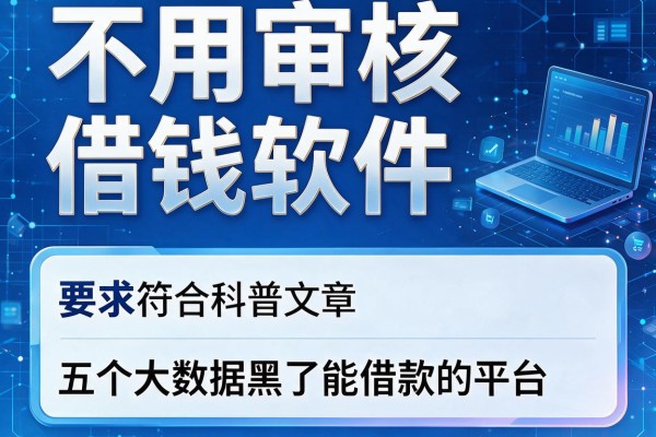 不用审核借钱软件，介绍五个大数据黑了能借款的平台