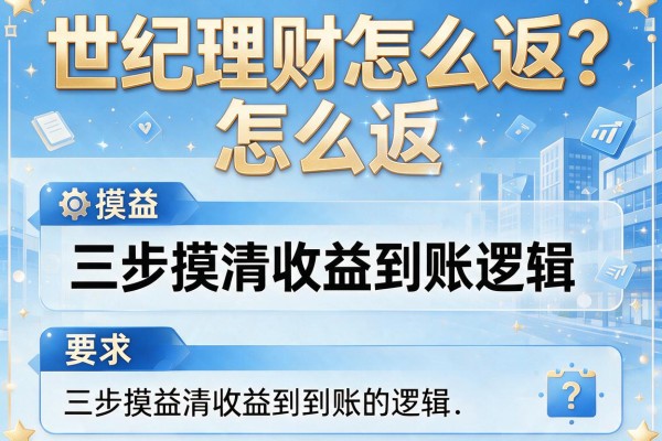世纪理财怎么返？三步摸清收益到账逻辑