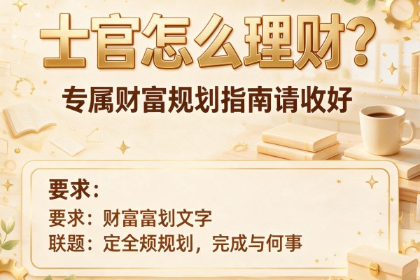 士官怎么理财？这份专属财富规划指南请收好