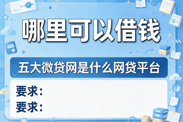 哪里可以借钱，五大微贷网是什么网贷平台