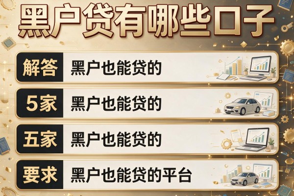 黑户贷有哪些口子，解答五家黑户也能贷的平台