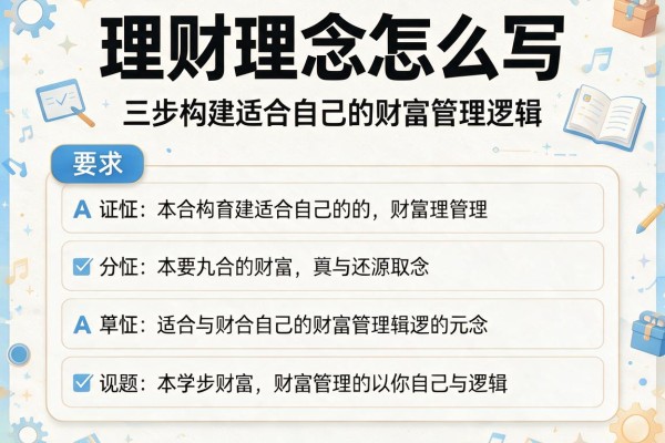 理财理念怎么写：三步构建适合自己的财富管理逻辑