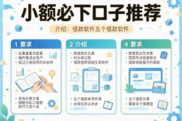 小额必下口子推荐，介绍五个借款软件