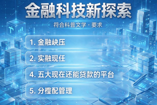 金融科技新探索，五大现在还能贷款的平台