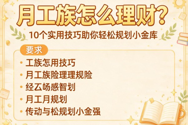 月工族怎么理财？10个实用技巧助你轻松规划小金库