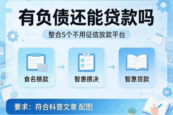 有负债还能贷款吗，整合5个不用征信放款平台