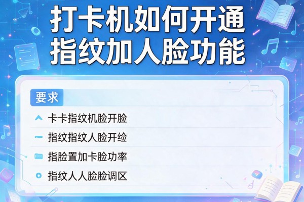 打卡机如何开通指纹加人脸功能