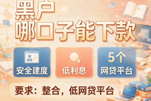 黑户哪口子能下款，整合5个低利息的网贷平台