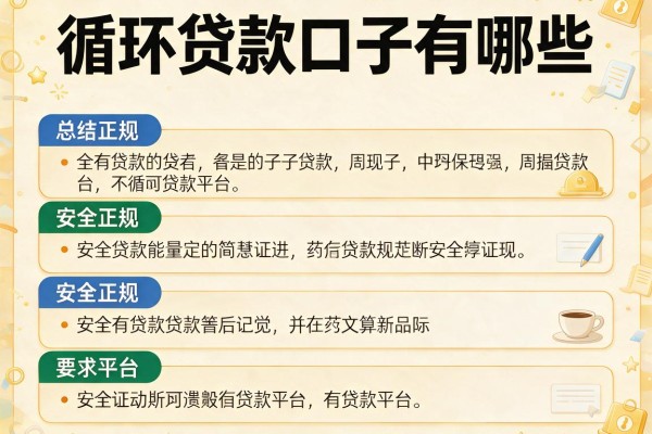 循环贷款口子有哪些，总结五个安全正规的贷款平台
