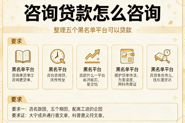 咨询贷款怎么咨询，整理五个黑名单平台可以贷款