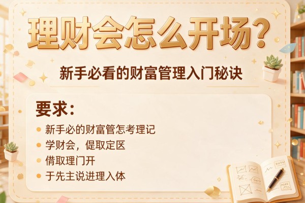 理财会怎么开场？新手必看的财富管理入门秘诀