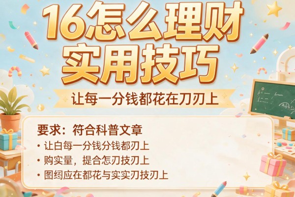 16怎么理财实用技巧，让每一分钱都花在刀刃上