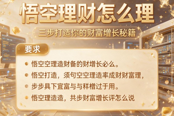 悟空理财怎么理：三步打造你的财富增长秘籍