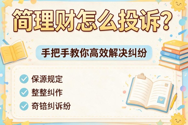 简理财怎么投诉？手把手教你高效解决纠纷