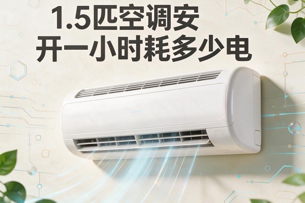 1.5匹空调开一小时耗多少电