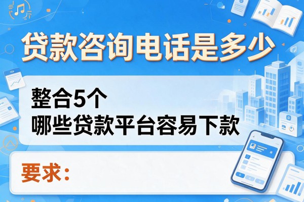 贷款咨询电话是多少，整合5个哪些贷款平台容易下款
