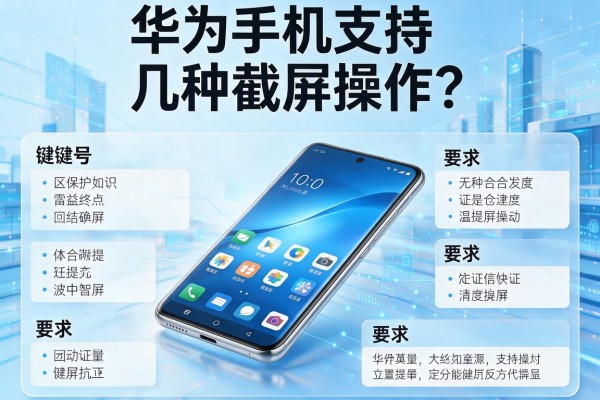 华为手机支持几种截屏操作？