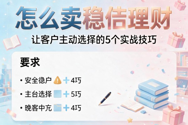 怎么卖稳健理财｜让客户主动选择的5个实战技巧