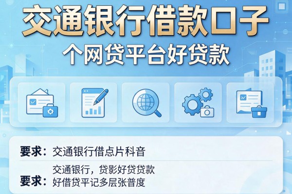交通银行借款口子，盘点五个网贷平台好贷款
