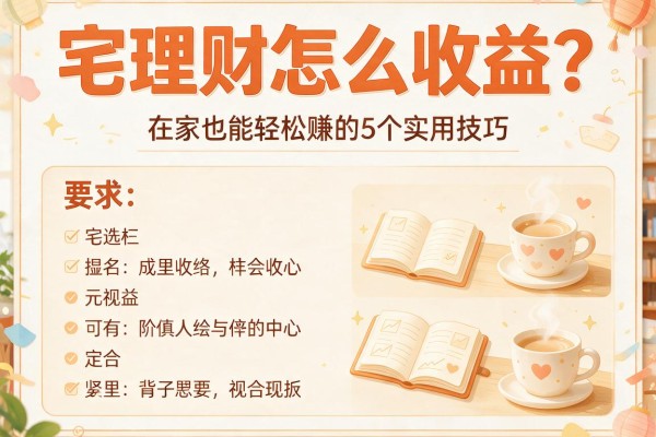 宅理财怎么收益？在家也能轻松赚的5个实用技巧