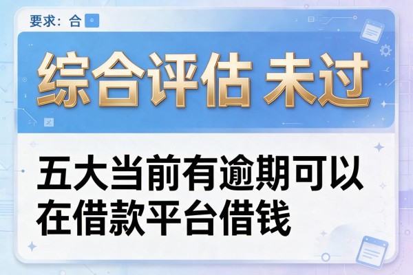 综合评估未通过，五大当前有逾期可以在借款平台借钱