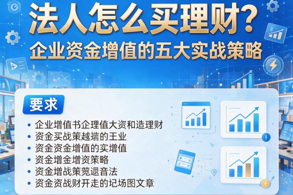 法人怎么买理财？企业资金增值的五大实战策略
